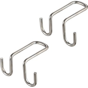 Zwei Leiterhaken aus Stahl für die Wandmontage, geeignet für alle Leitern.