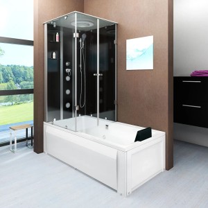 AcquaVapore Dusch-Wanne-Kombination K05-R30, 90x180 cm, mit Duschkabine.