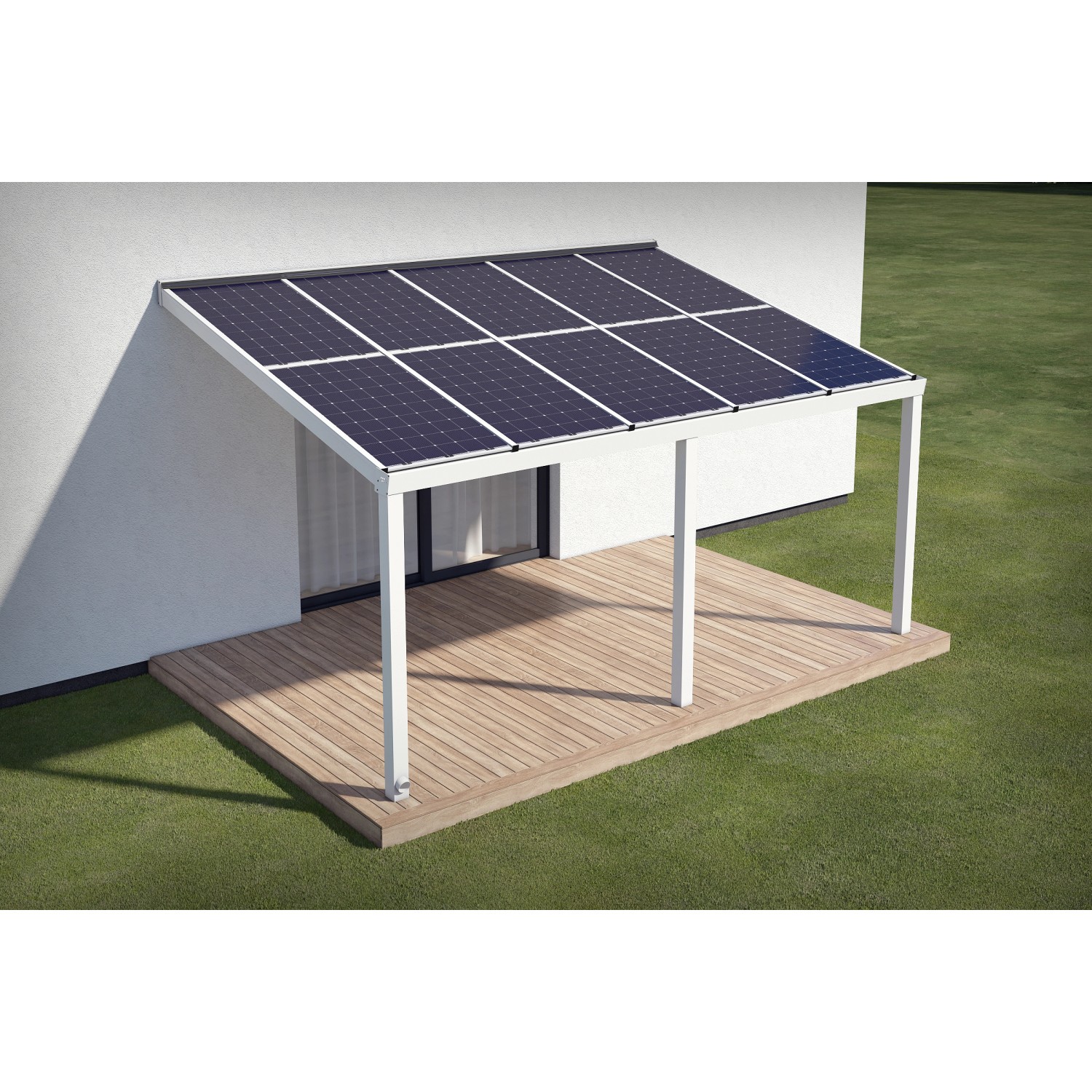 ePIT PV-Terasse 3,7 kW Neigung 10° Weiß 542 cm x 359 cm Regenabfluss Rechts günstig online kaufen