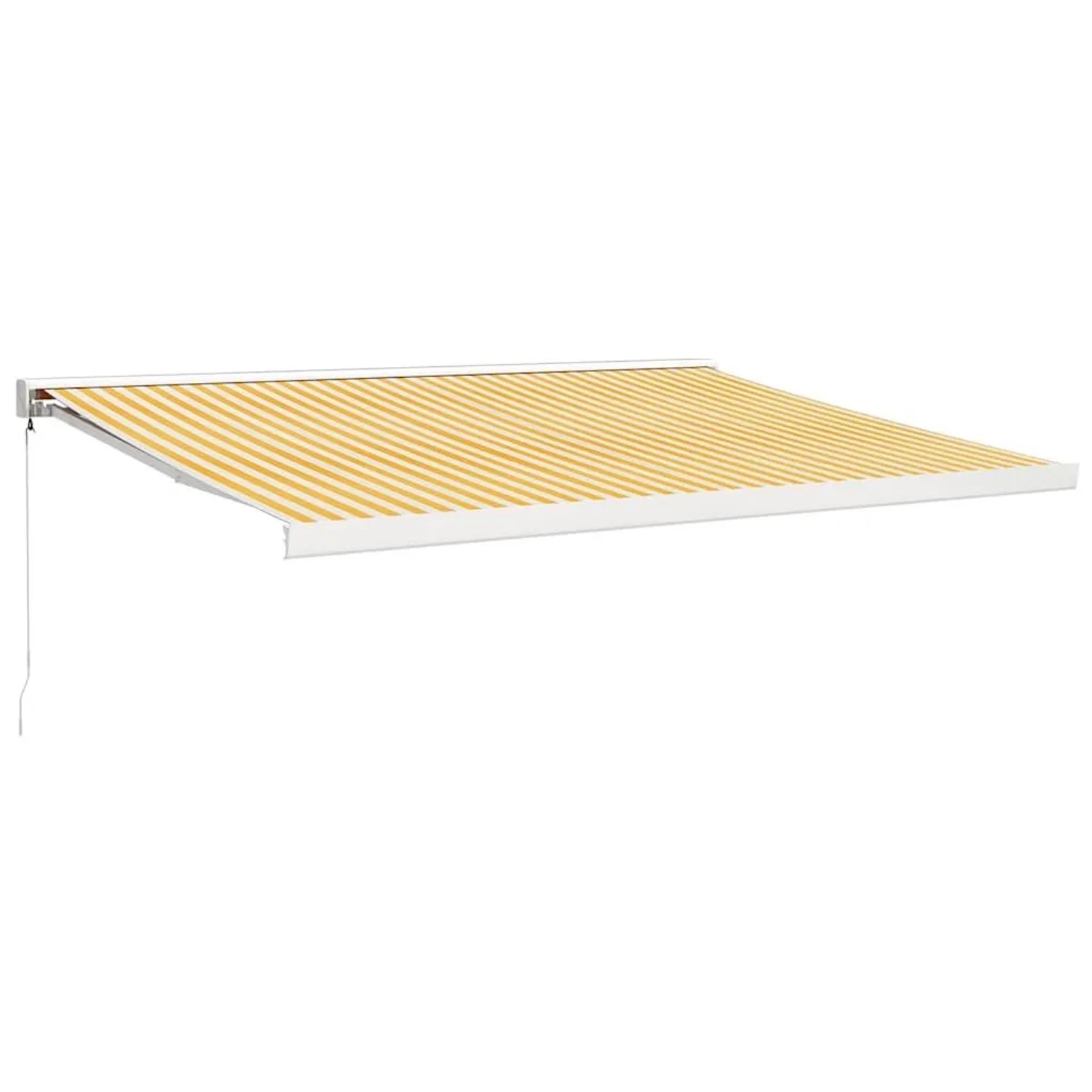 vidaXL Markise Einziehbar Gelb und Weiß 4x3 m Stoff und Aluminium 3154533