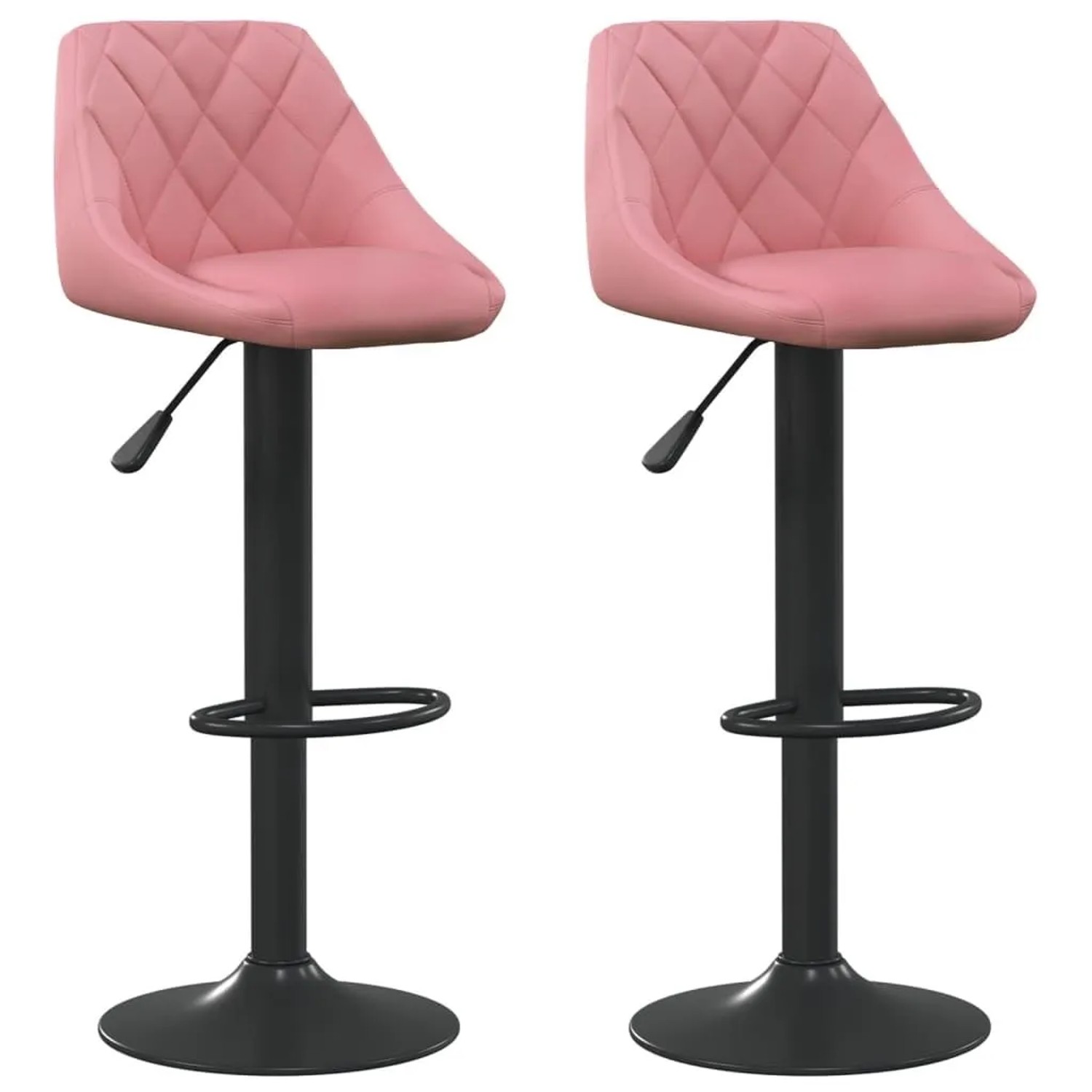 vidaXL Barhocker 2 Stk Rosa Samt 335354