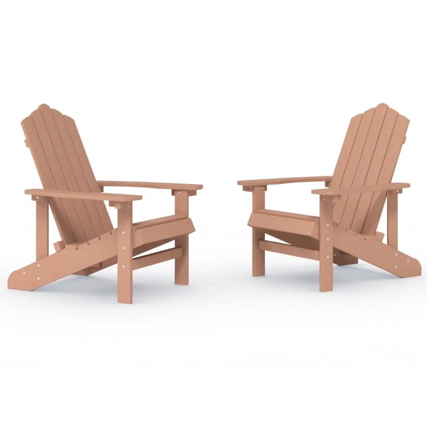 Furnicato Adirondack-gartenstühle 2 Stk Hdpe Braun