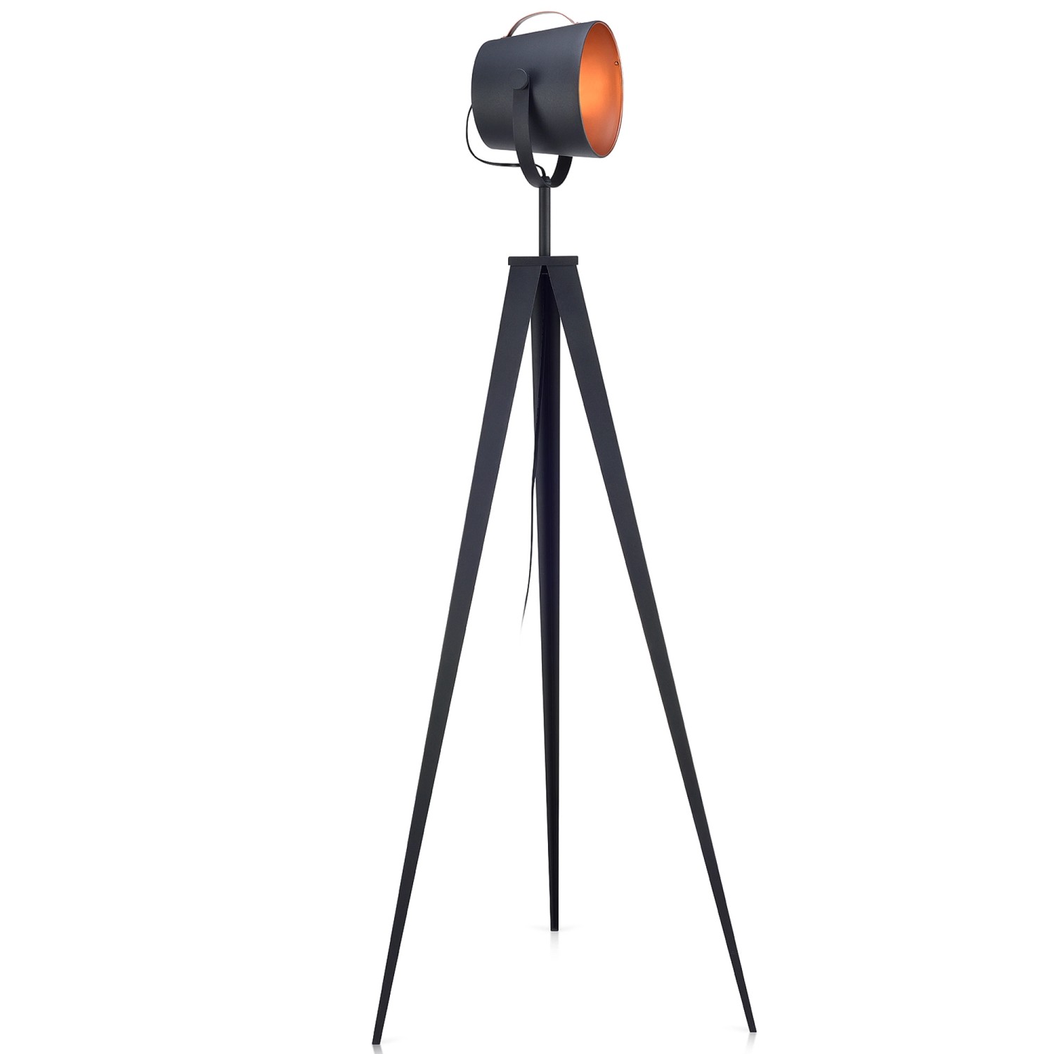 Teamson Home Artiste Studio Tripod Stehlampe Schwarz Roségold Design günstig online kaufen