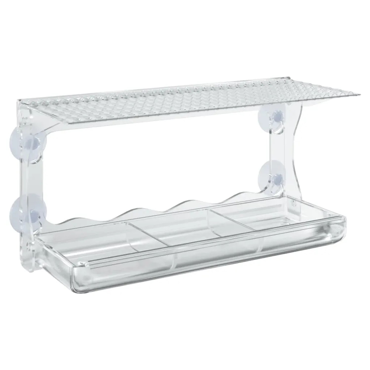 VidaXL Fenster-Futterstelle für Vögel, 2er-Set aus Acryl mit Saugnäpfen.