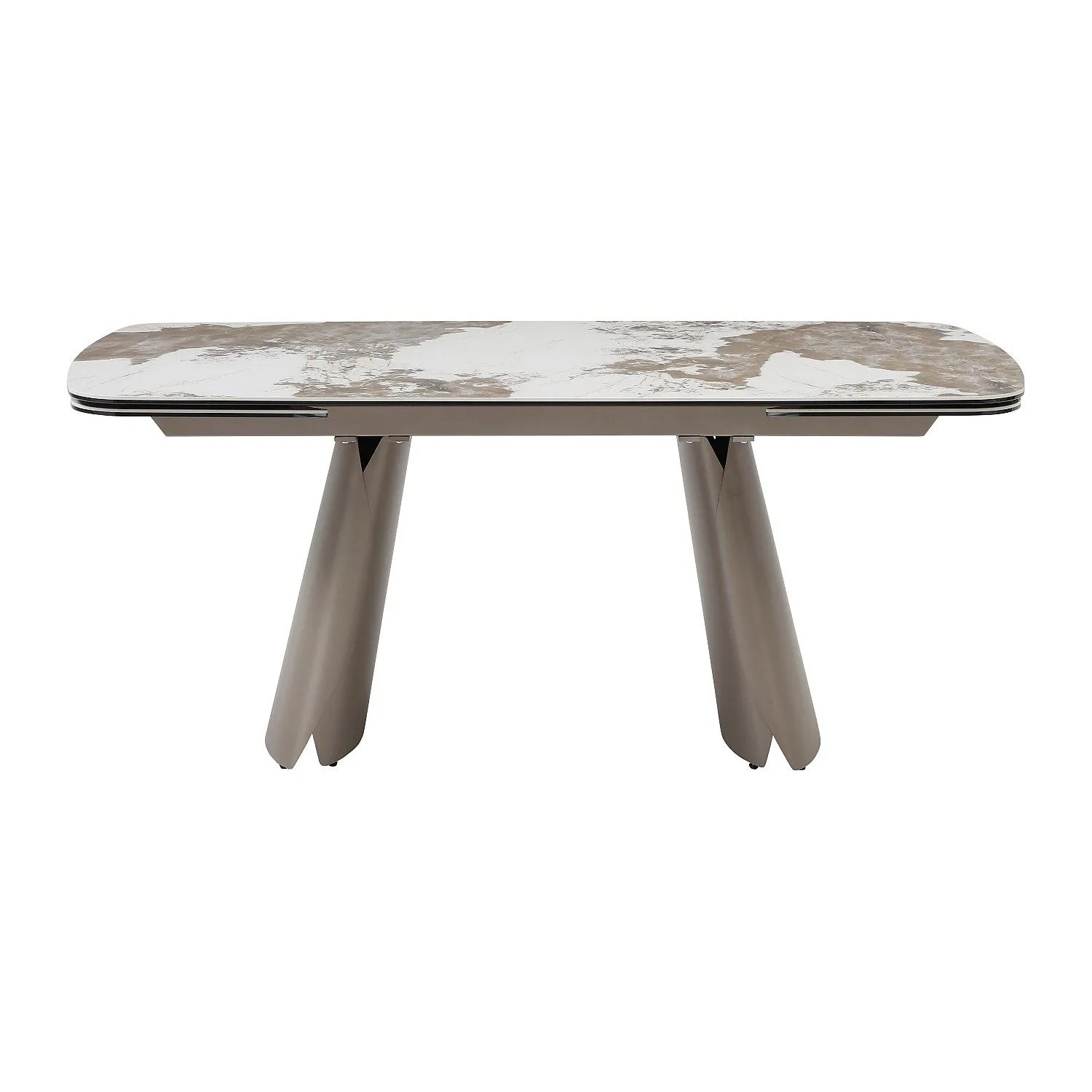 Vente-unique Esstisch Farudi Grau  Weiß 220 cm  260 cm  180 cm