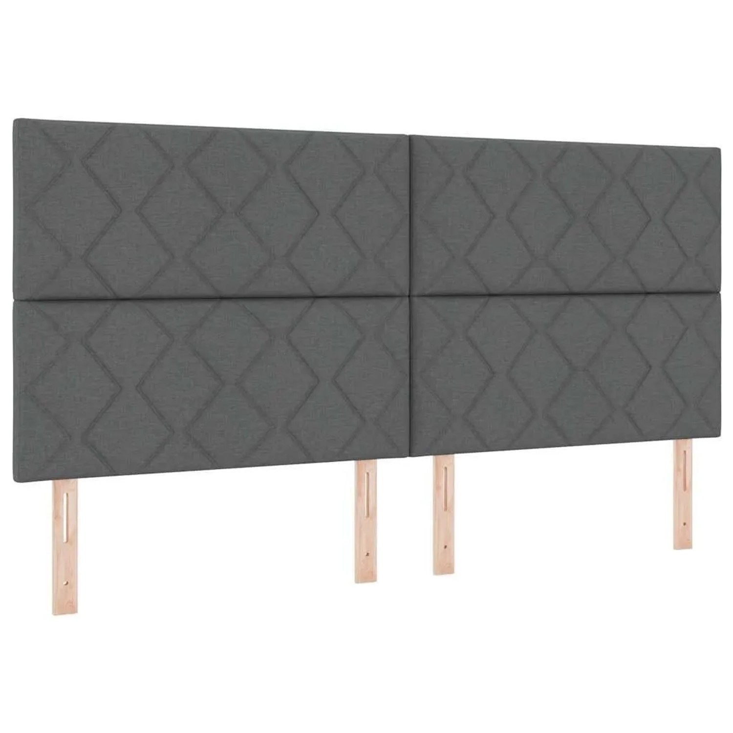 vidaXL Kopfteil mit Kopfteil Dunkelgrau 200 cm Kunstleder 3337952