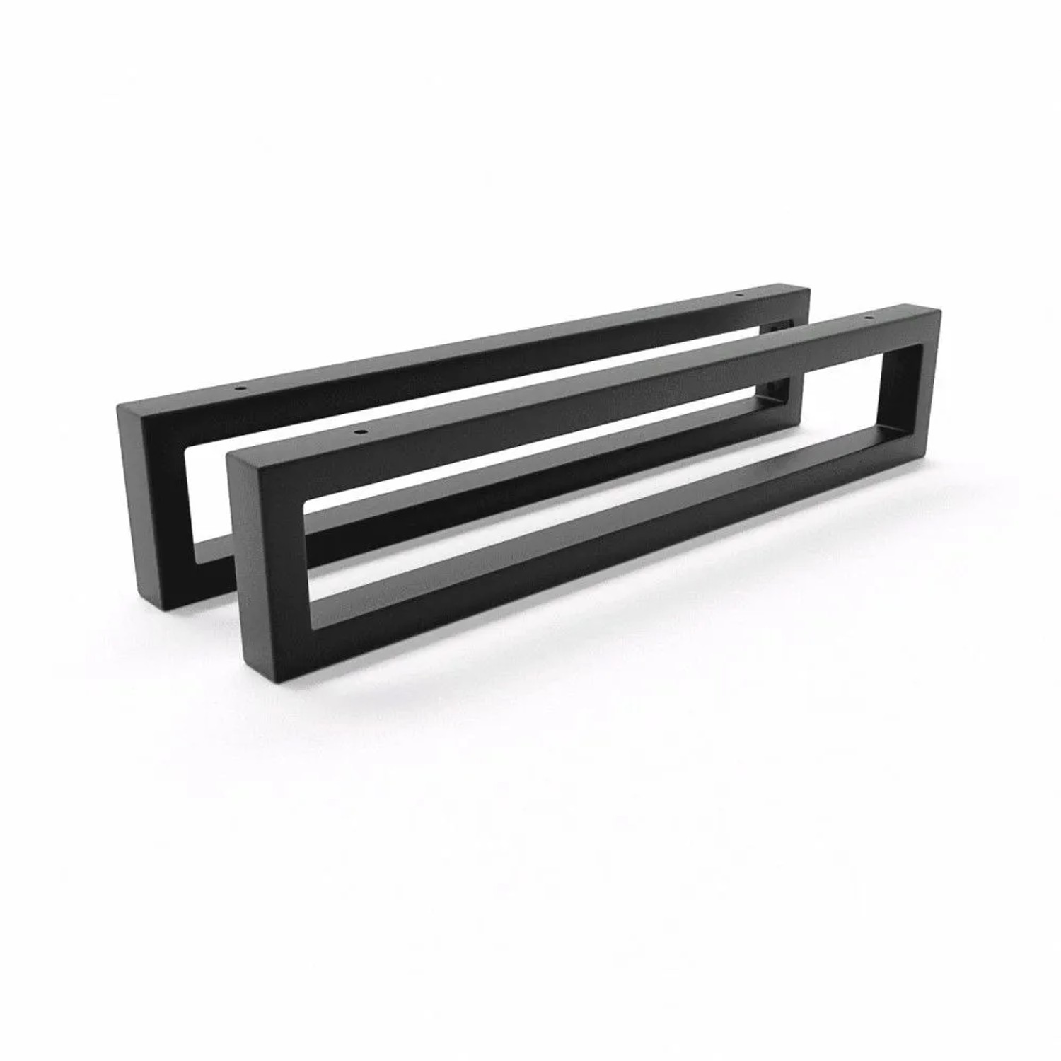 HEVVA Waschtischhalterung RHEIN 10 cm Hoch 50 cm Tief 2er Set Schwarz