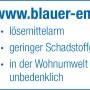 Blauer Engel Umweltzeichen für lösemittelarme Wetterschutzfarbe.