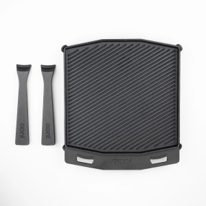 Ooni Grillpfanne Dual-Sided Grizzler mit Griffen, Gusseisen, für Pizzaöfen & Grill.