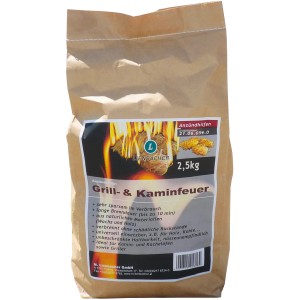 Lienbacher Anzünder, 2,5 kg im Papiersack, für Kamin & Grill.