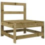vidaXL Garten-Lounge-Set, 7-teilig, Kiefernholz imprägniert, Einzelsofa ohne Kissen.