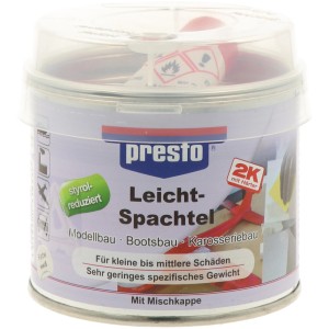 Presto Leichtspachtel 125g Dose für Lackreparatur & Karosseriearbeiten.