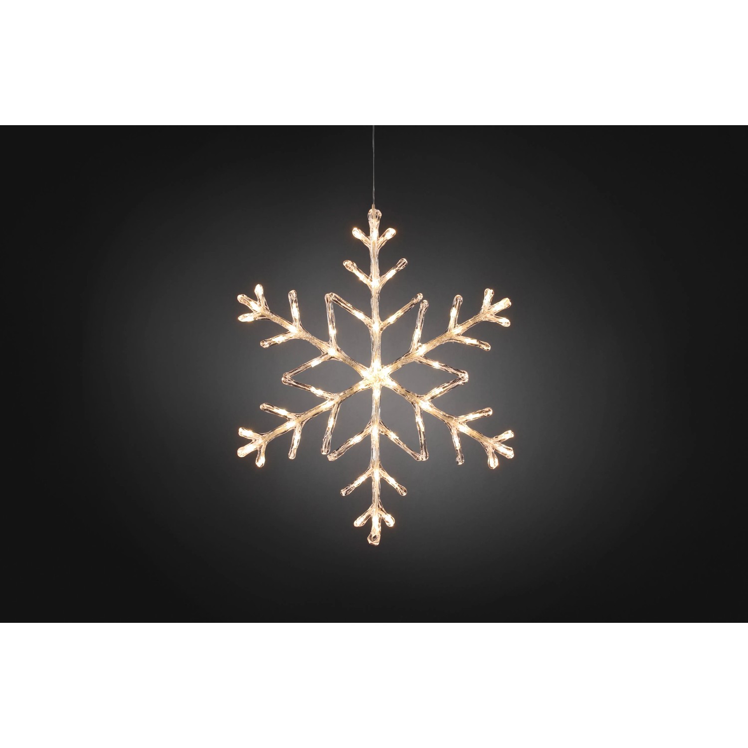 Konstsmide LED Acryl Schneeflocke 60 warmweiße LEDs innen und außen