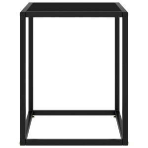 Schwarzer vidaXL Couchtisch mit Glasplatte, 40x40x50 cm. Moderner Tisch für Wohnzimmer.