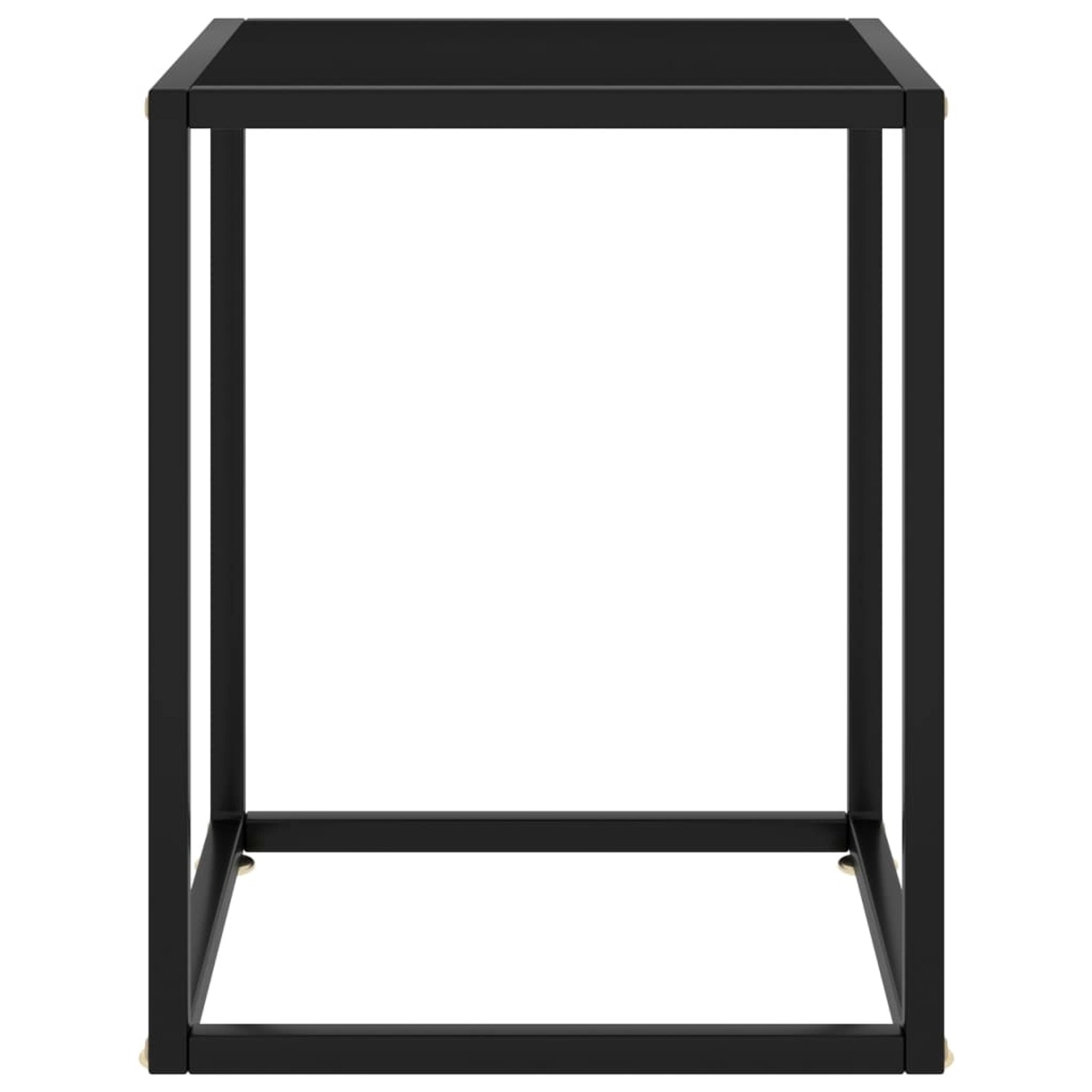 vidaXL Couchtisch Schwarz mit Schwarzem Glas 40x40x50 cm günstig online kaufen