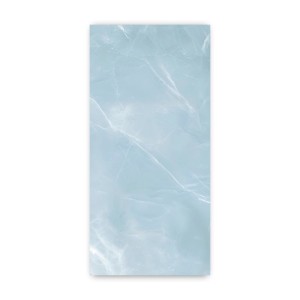 Walllux Duschrückwand Marmoris Aqua, hellblau mit weißer Marmor-Maserung. 3 mm Alu-Verbund.