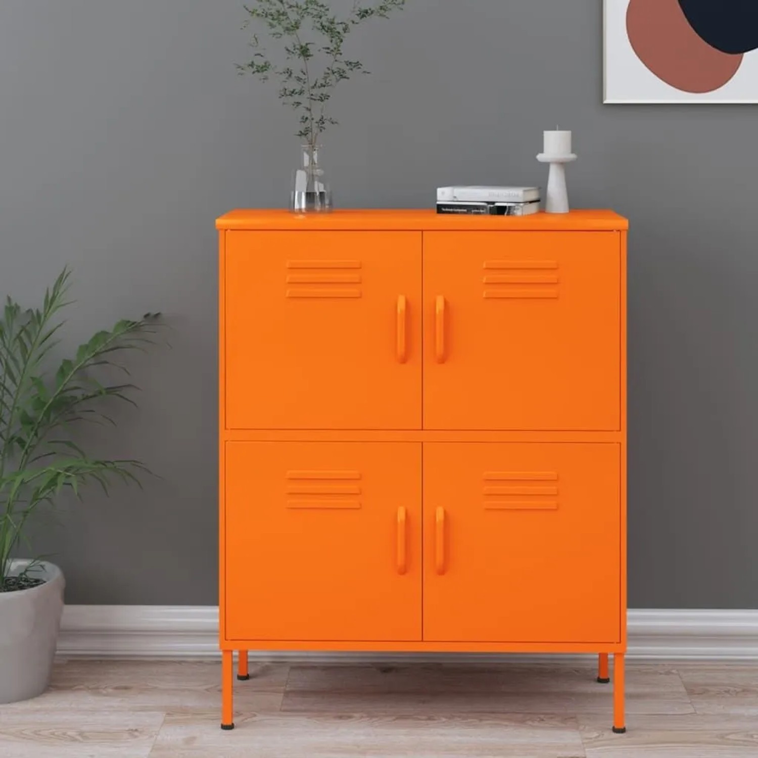 vidaXL Lagerschrank Orange 80x35x101,5 cm Stahl 336138_2