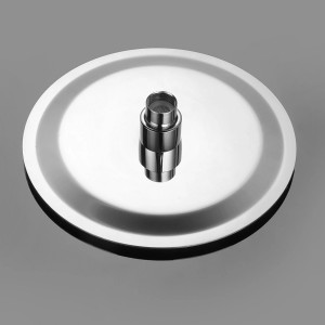 Runde Kopfbrause aus Edelstahl, 20 cm Durchmesser, für Dusche.