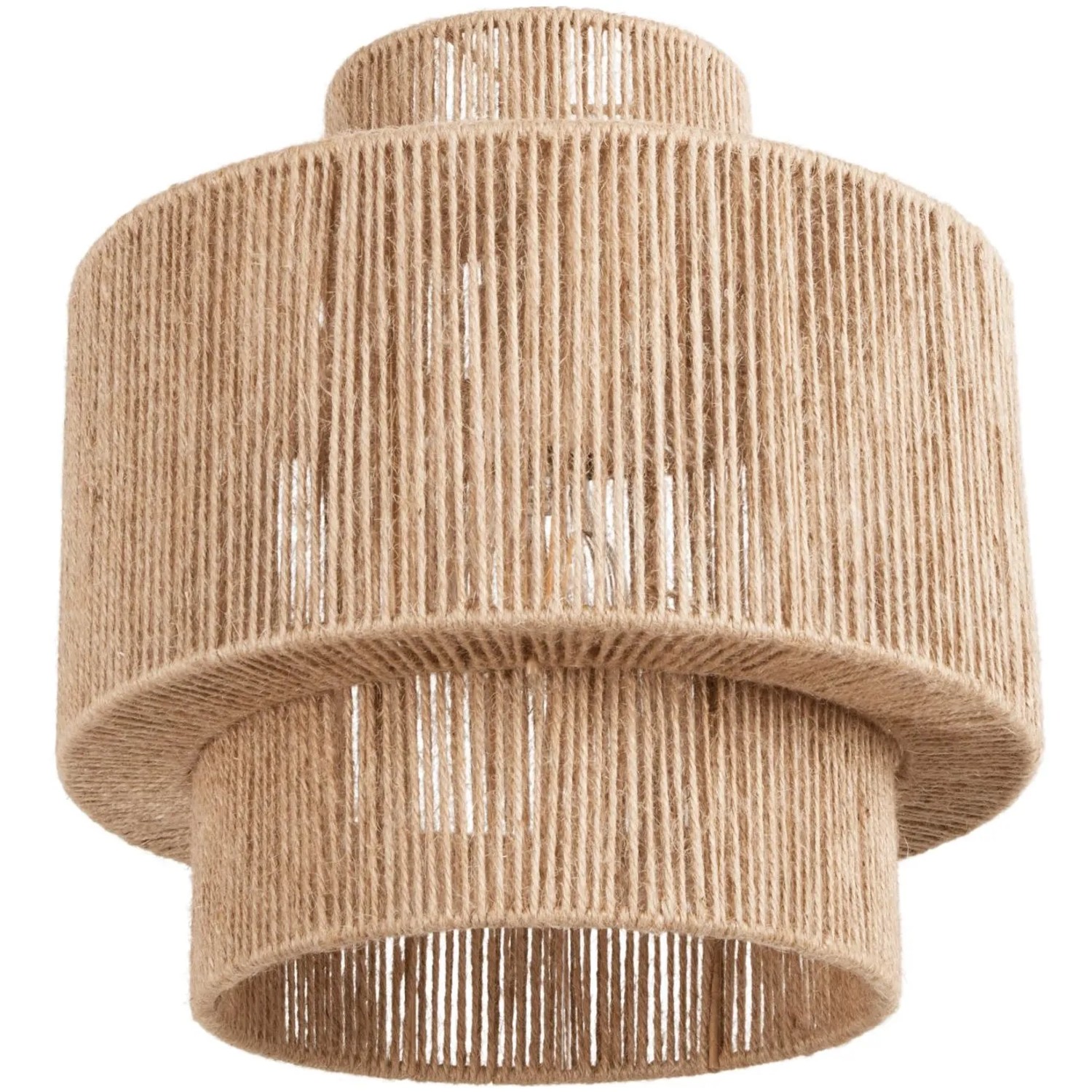 Tectake Pendelleuchte Allegra Boho Stil  Wickeltechnik  40 W Natürliche Jutefaser  32 x 32 x 33 cm Natur