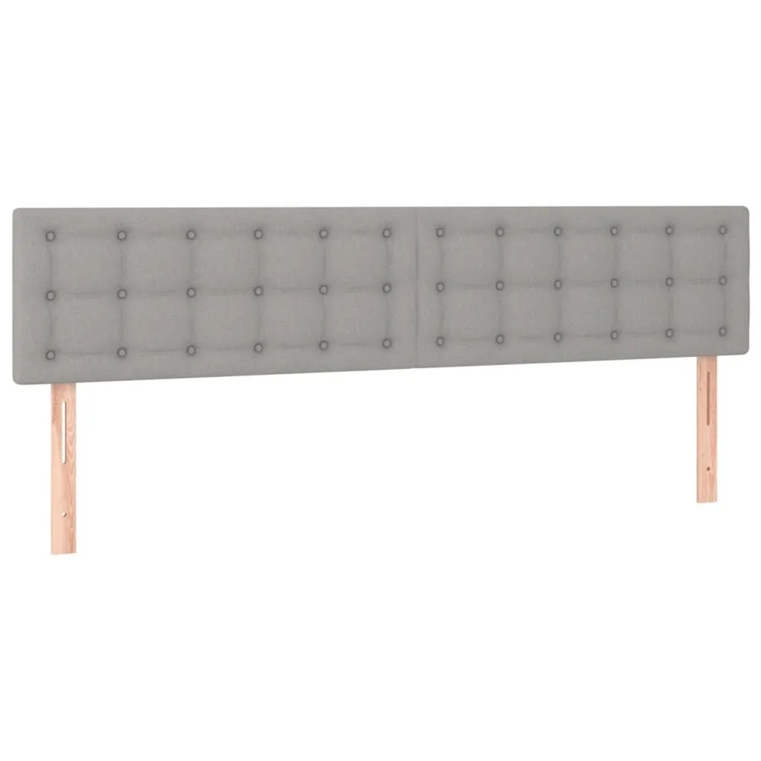 vidaXL Kopfteile 2 Stk Hellgrau 90x5x78/88 cm Stoff 346496