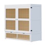 okwish Schrankbett 140x200cm mit Stauraumschubladen Wandbett Jugendzimmer Weiß ohne Matratze_9