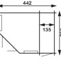 Grundrisszeichnung Alpholz Gartenhaus Josephine-40, Walmdach, 422x325 cm, imprägniert.