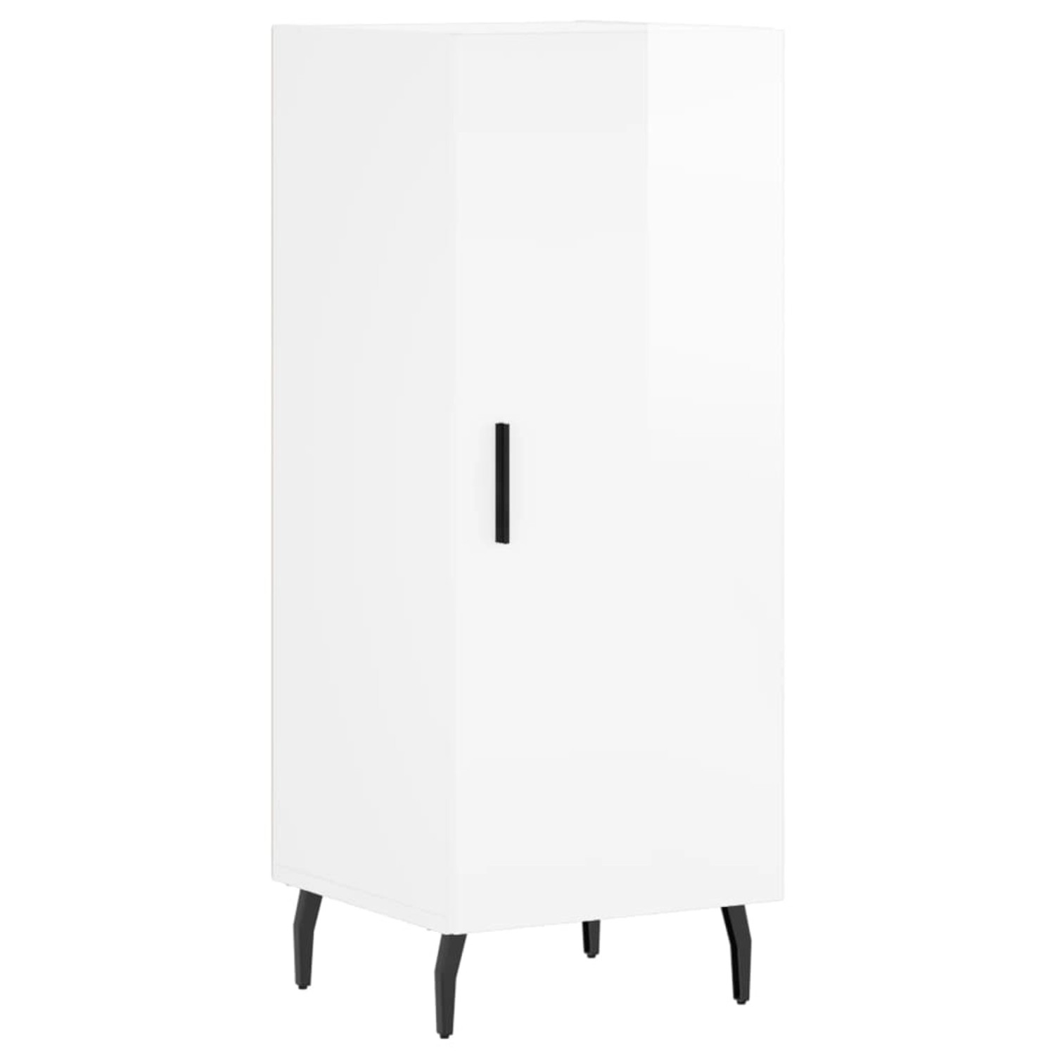 vidaXL Sideboard Hochglanz-Weiß 34,5x34x90 cm Holzwerkstoff 828558