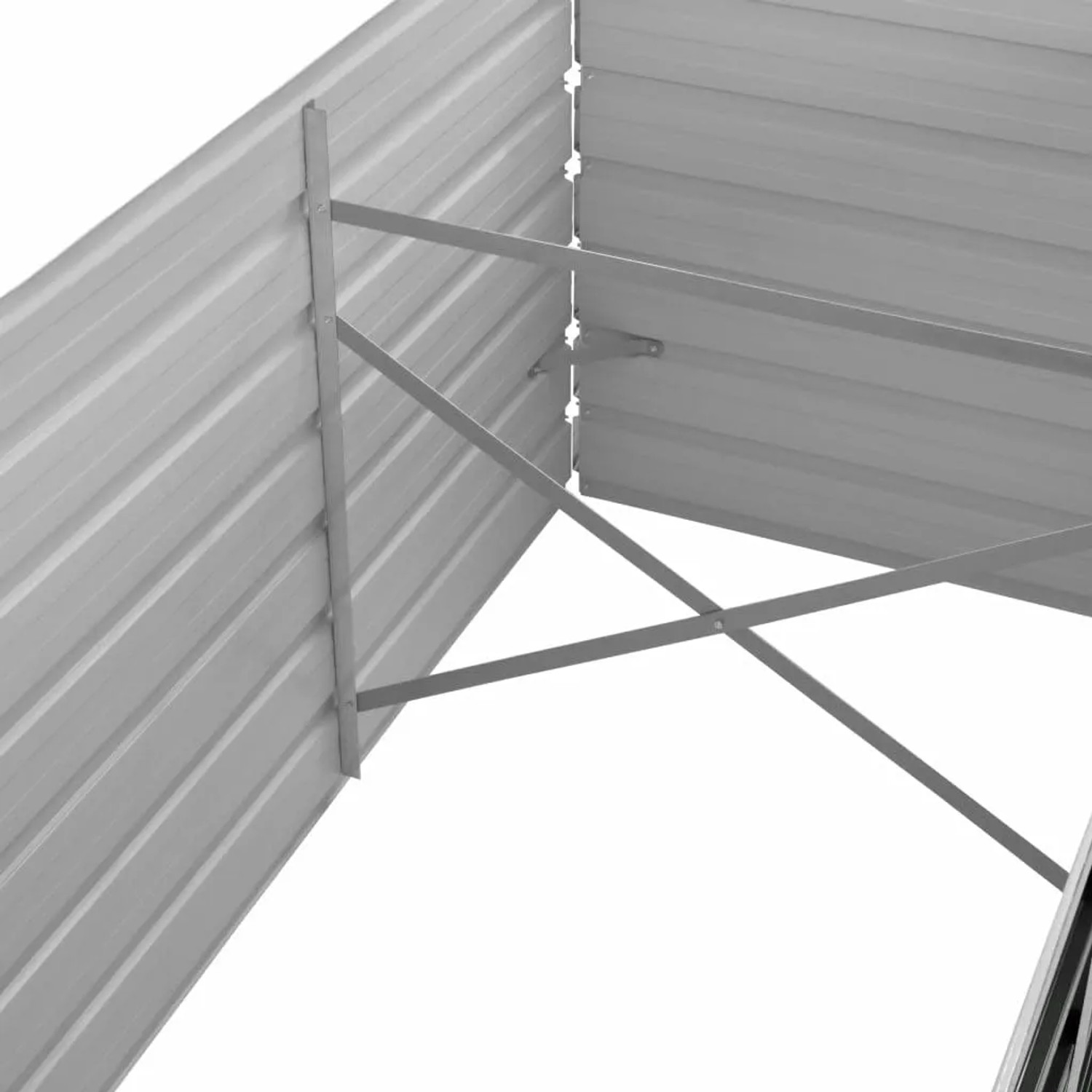 Detailansicht furnicato Garten-Hochbeet, anthrazitfarbener Stahl, 240x80x45 cm.