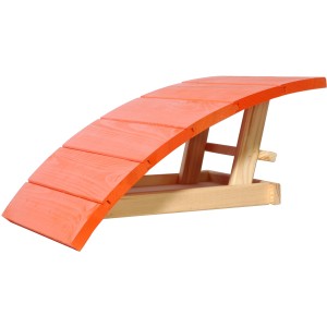 Rustikales, rotes Dobar Vogelfutterhaus New Wave aus Kiefernholz, geeignet zur Ständerbefestigung.