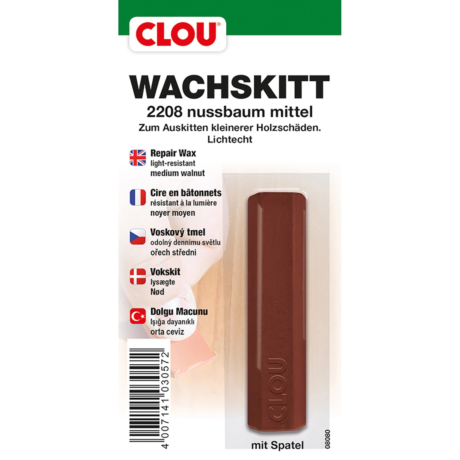 Thumbnail - Clou Wachskitt Nussbaum Mittel