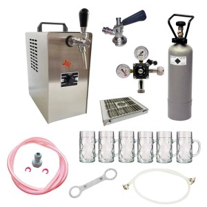 Ich-Zapfe Bierzapfanlage Jet 30 Bierkoffer Trockenkühler 1- 35 L/h Flach Silber