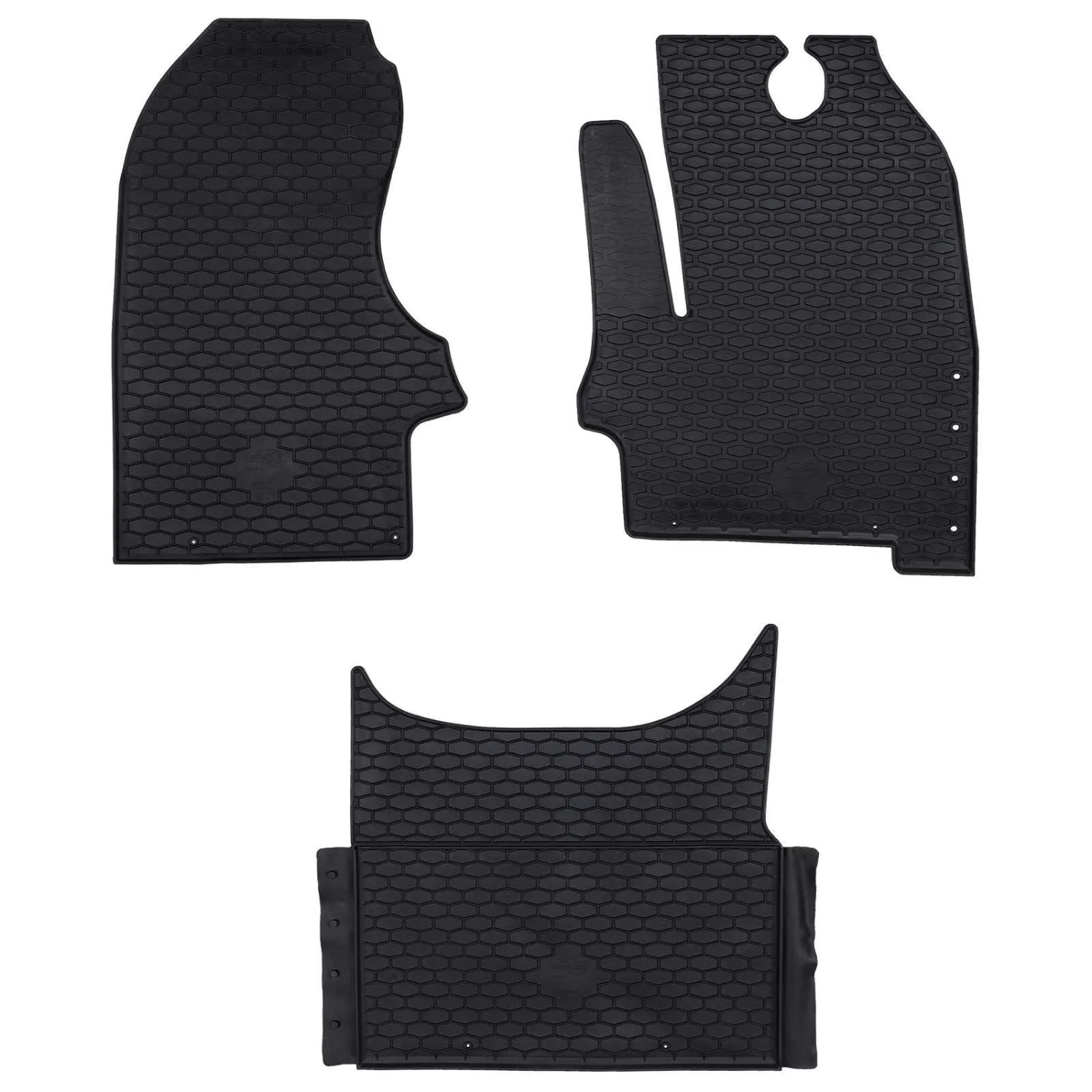 vidaXL Autofußmatte 3-Tlg Schwarz Geeignet für Lveco DAILY 2014- Gummi 42029096
