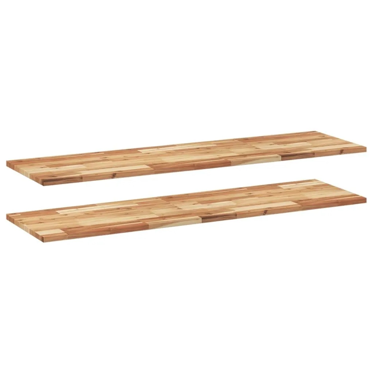 vidaXL Schweberegale 2 Stk 160x40x2 cm Massivholz Akazie Ölbehandelt 3279572