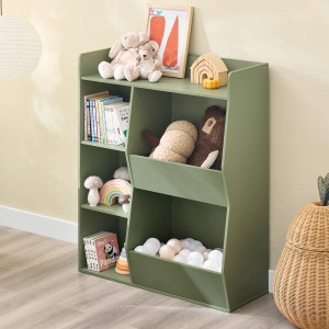 Grünes SoBuy Bücherregal/Kinderregal mit 5 offenen Fächern und Ablage. Ideal zur Aufbewahrung von Spielzeug und Büchern.