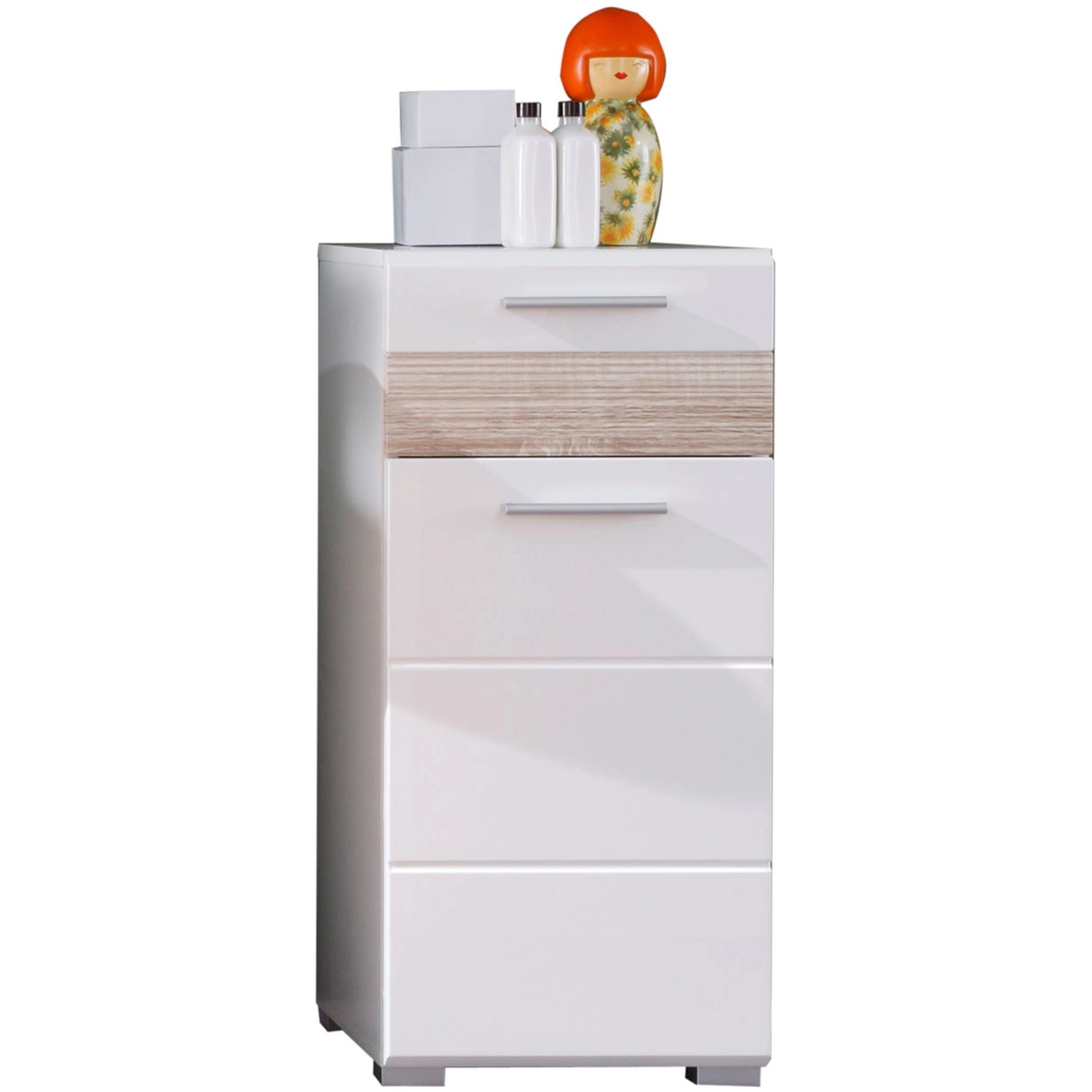 Trendteam Bad-Hochschrank MezzoBad Weiß 37 cm