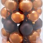 Weihnachtskugel-Set Sterne, 50-teilig, Kupfer, mit Kugeln und Sternen für festliche Baumdeko.
