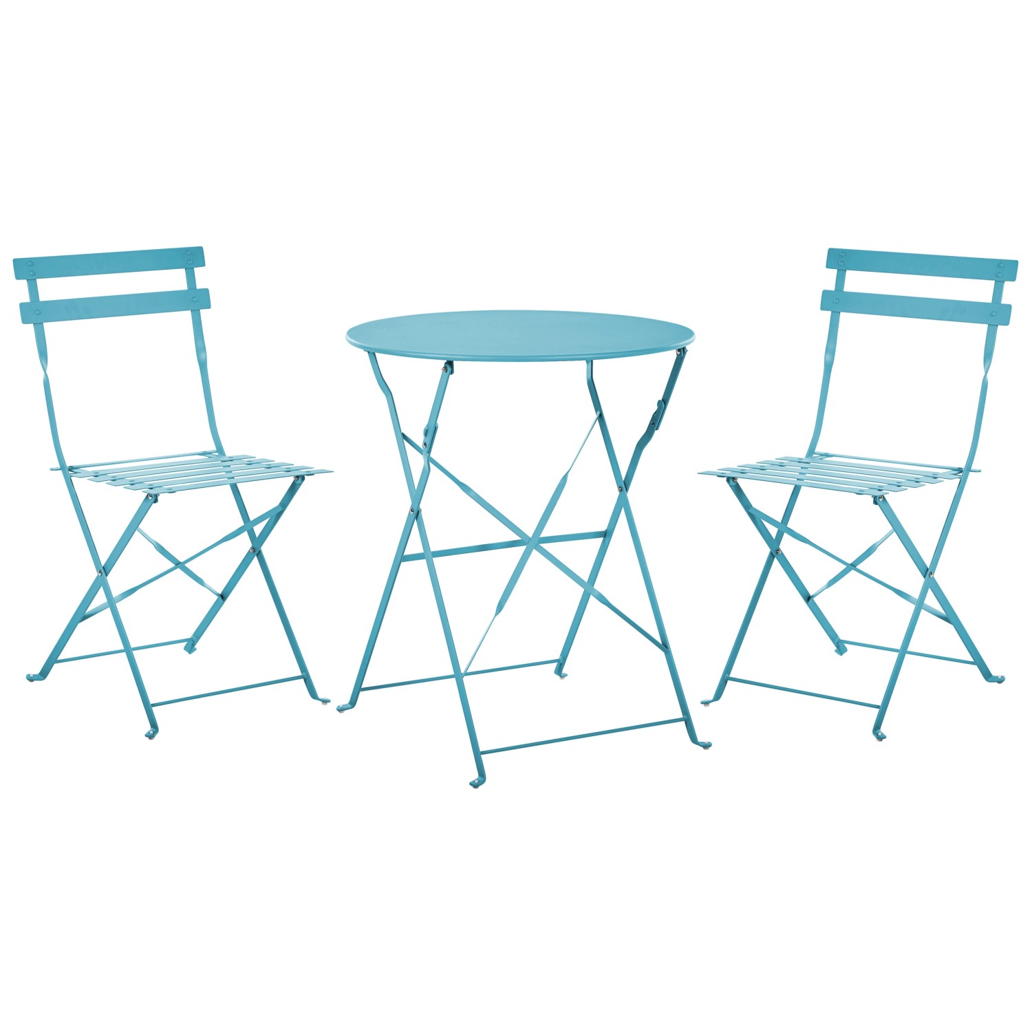 Beliani Bistro Set FIORI Seeblau