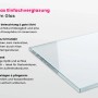 Detailaufnahme einer Echtglas-Scheibe (3-4 mm) für Gartenhaus, Saunen oder Aufenthaltsräume.