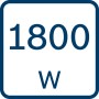 Symbol: 1800 Watt Leistung der Bosch Professional Tischkreissäge GTS 254.