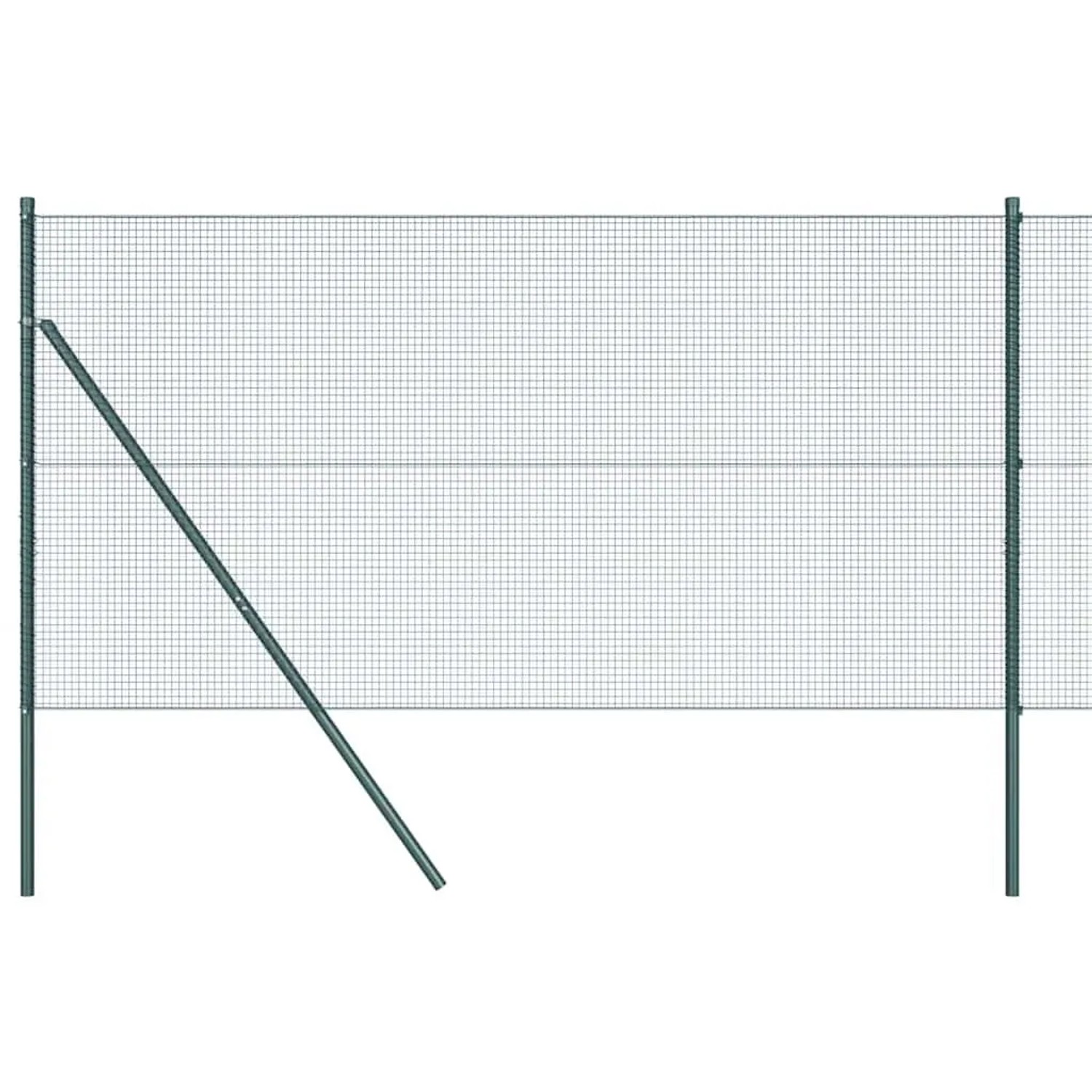 vidaXL Zaunpfosten Grün 25 x 1 m 16 x 16 mm Netz Stahl 3351726 günstig online kaufen