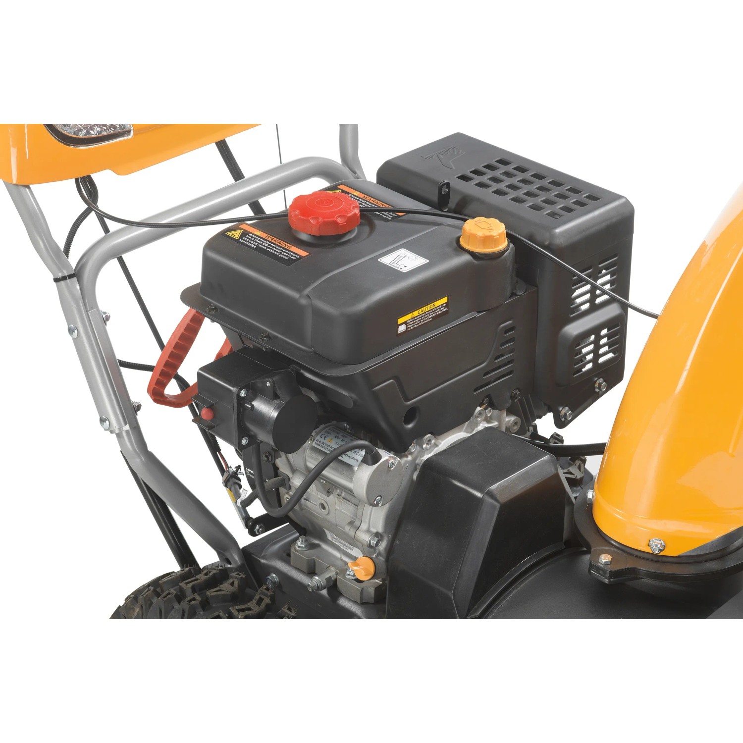 Detailaufnahme des Motors der Stiga Benzin-Schneefräse ST 5266 P.
