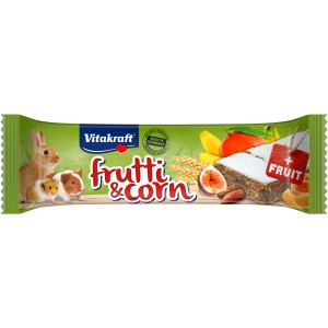 Vitakraft Frutti & Corn Fruchtschnitte, Nager-Snack mit Früchten und Getreide.