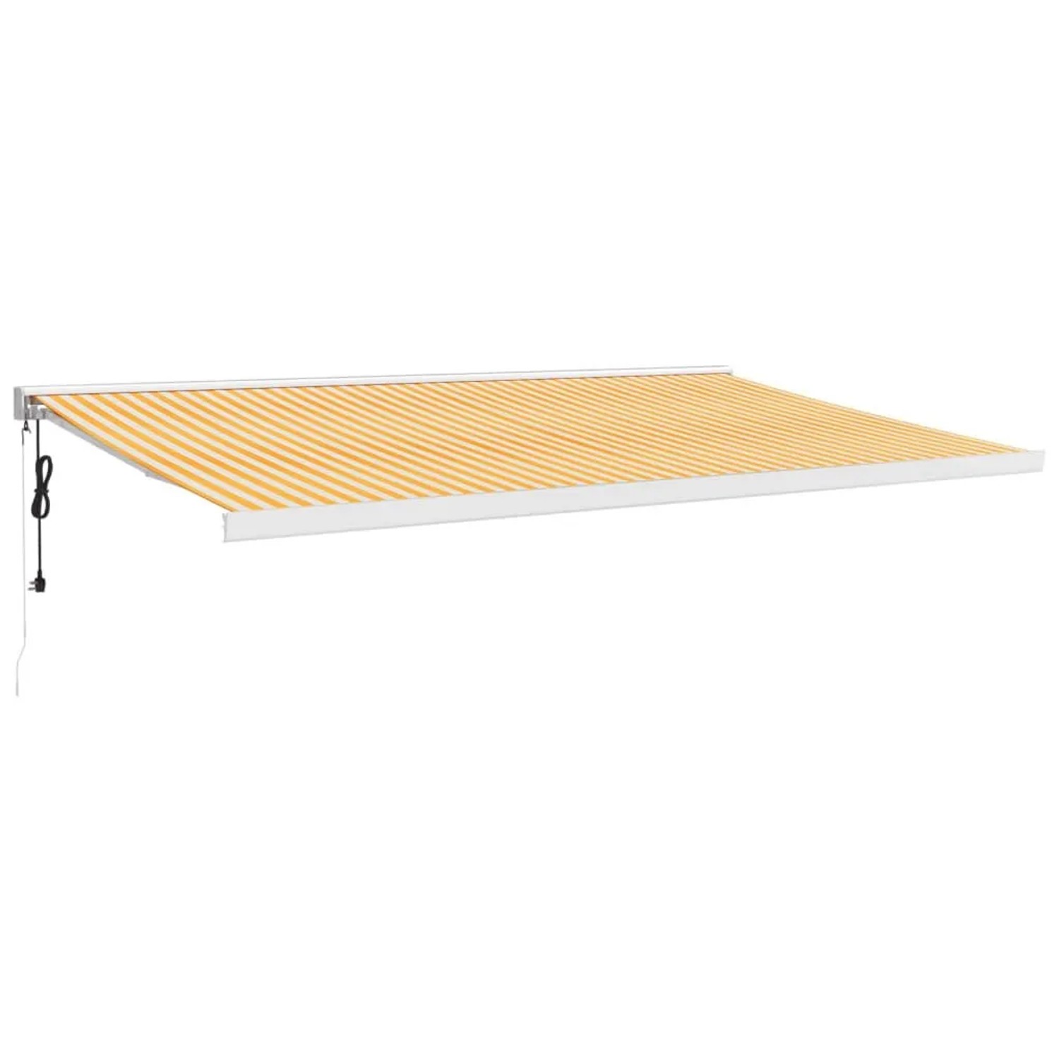 vidaXL Markise Einziehbar Gelb und Weiß 5x3 m Stoff und Aluminium 3154585
