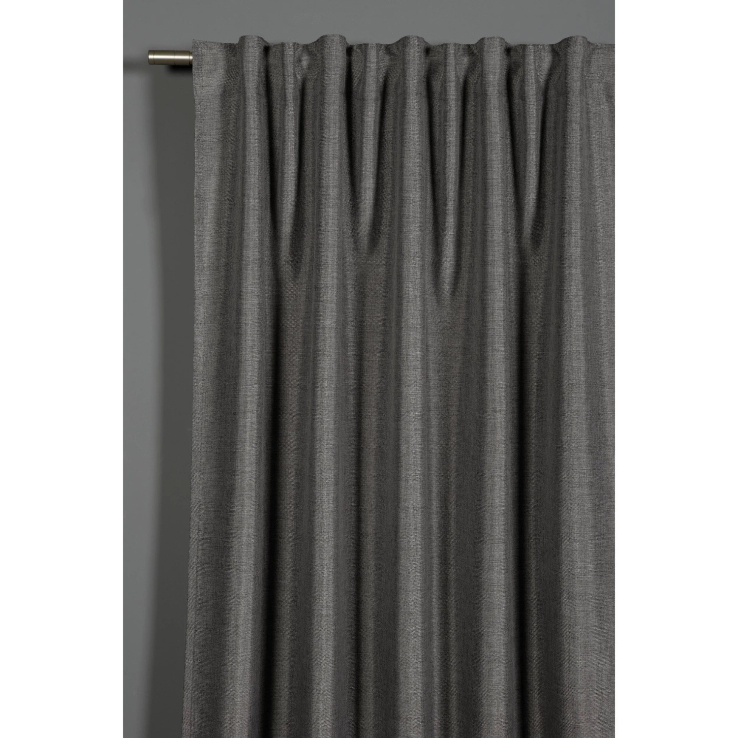 Blickdichter, silbergrauer Bennetti Schal Strukturdeko mit Gardinenband, 140x245 cm.