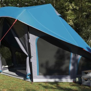 vidaXL Familien-Tipi-Zelt mit Dach Blau und Grau 508 x 470 x 300 cm 42000967