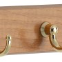 Siro Schlüsselleiste aus Eiche mit 5 Messinghaken, 300mm Garderobenleiste