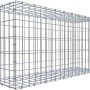 Leere Gabiona C-Ring-Gabione, 50x100x30 cm, Maschenweite 5x10 cm, aus verzinktem Drahtgitter.