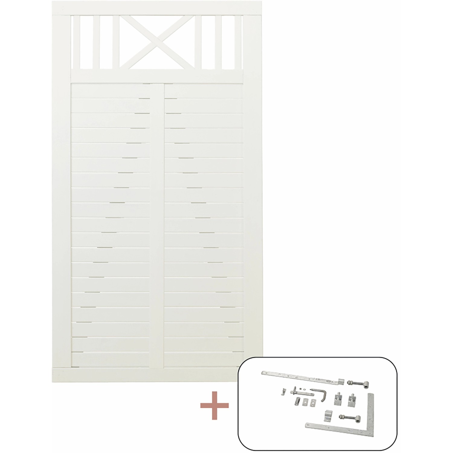 Einzeltor Nostalgi Nadelholz Weiß 100 cm x 180 cm günstig online kaufen