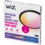 Verpackung der schwarzen WiZ SuperSlim Deckenleuchte mit Farblicht und 2450lm.