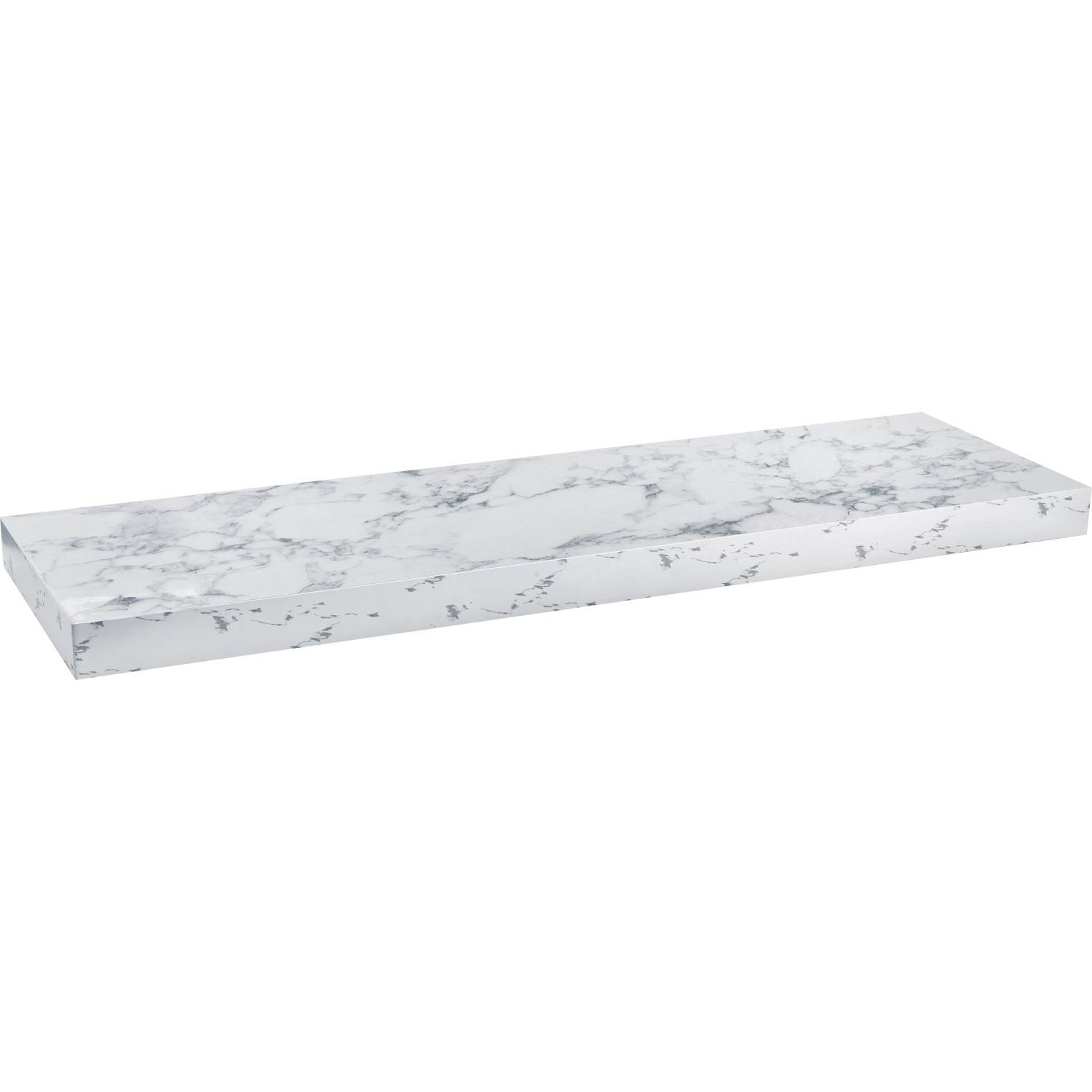 Wandregal Carlton 60 cm x 24 cm x 3,8 cm Marmor Weiß günstig online kaufen